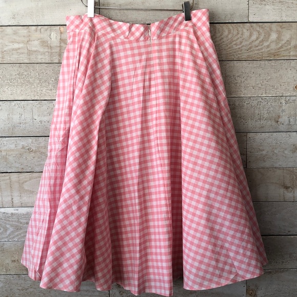 The Pretty Dress Company pink gingham plaid full skirt - Picture 3 of 8